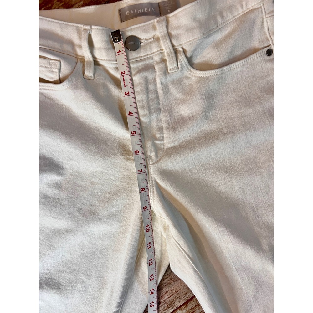 Athleta Sculptek White Skinny Jeans Womens 6 Sculpting Stretch Denim - Picture 8 of 12